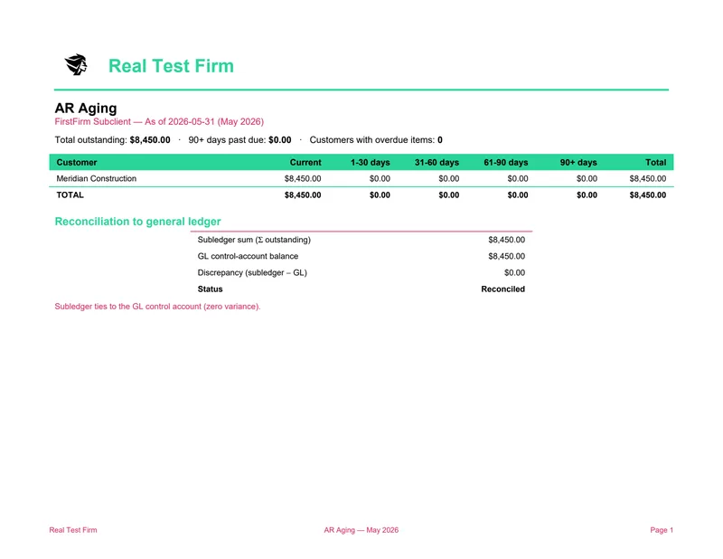 Accounts Receivable Aging preview